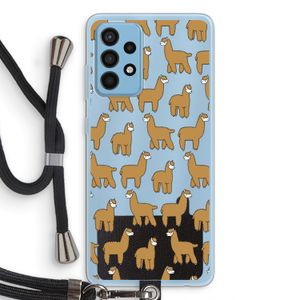 Alpacas: Samsung Galaxy A52 Transparant Hoesje met koord