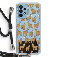Alpacas: Samsung Galaxy A52 Transparant Hoesje met koord