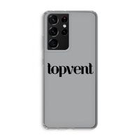 Topvent Grijs Zwart: Samsung Galaxy S21 Ultra Transparant Hoesje