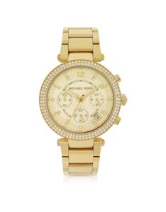 Michael Kors Dames Parker chronograaf goudkleurig roestvrij stalen horloge MK5354