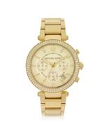 Michael Kors Dames Parker chronograaf goudkleurig roestvrij stalen horloge MK5354 Michael Kors Dames Parker chronograaf goudkleurig roestvrij stalen horloge MK5354