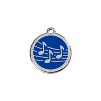 Music Navy roestvrijstalen hondenpenning small/klein dia. 2 cm - Reddingo Music Navy roestvrijstalen hondenpenning small/klein dia. 2 cm - Reddingo