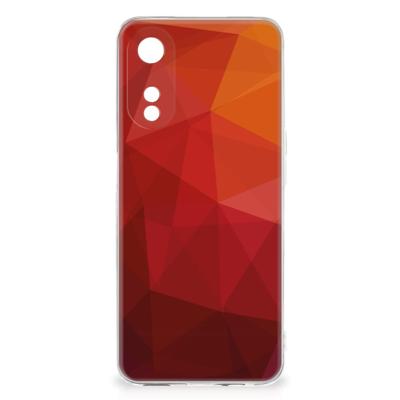 TPU Hoesje voor OPPO A78 5G | A58 5G Polygon Red TPU Hoesje voor OPPO A78 5G | A58 5G Polygon Red