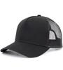 Brain Waves BW7020255 5-Panel Trucker Cap Recycled - Black/Black - One Size