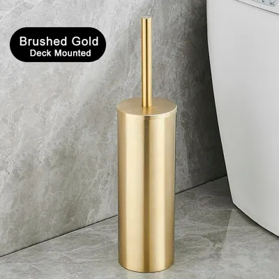 SteelClean Luxe Toiletborstel met Wandhouder - Zwart RVS Design