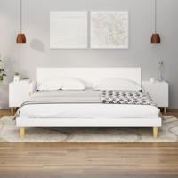 Nachtkastjes 2 st bewerkt hout wit