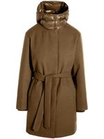 Norwegian Wool parka matelassée à taille ceinturée - Marron