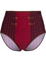 Marlies Dekkers culotte à motif pied-de-poule - Rouge - thumbnail