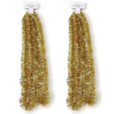 Inge Christmas Goods Kerstslinger - 10x - guirlande - goud - 270 cm