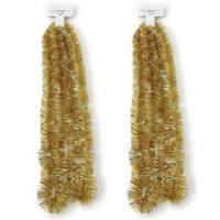 Inge Christmas Goods Kerstslinger - 10x - guirlande - goud - 270 cm