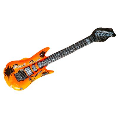 Opblaas elektrische gitaar - oranje - speelgoed - kinderen - opblaasbaar - popster