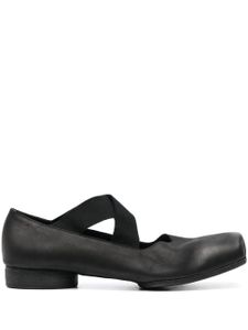 Uma Wang ballerines en cuir à bout carré 23 mm - Noir