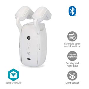 SmartLife Gordijnrobot | Roede | Gordijnen | Batterij Gevoed / USB Gevoed | 4000 mAh | Bluetooth® | Wit