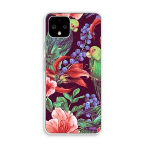 Papegaaien: Pixel 4 Transparant Hoesje
