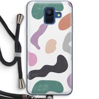 Memphis Shapes: Samsung Galaxy A6 (2018) Transparant Hoesje met koord