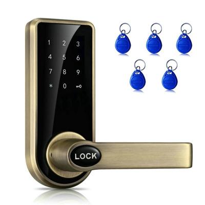 OS8818-QGT wachtwoord + sleutel + Sensor kaart zink legering rode bronzen elektronische deur vergrendeling Touch scherm elektronische Code Lock(Bronze