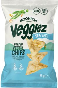 Moonpop Veggiez chips Sea Salt, zak van 85 g