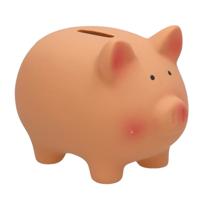 Spaarvarken - roze - keramiek - 8 x 10 x 9 cm - spaarpot varken - spaarpot