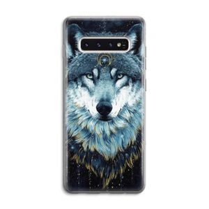 Darkness Wolf: Samsung Galaxy S10 4G Transparant Hoesje