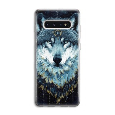 Darkness Wolf: Samsung Galaxy S10 4G Transparant Hoesje