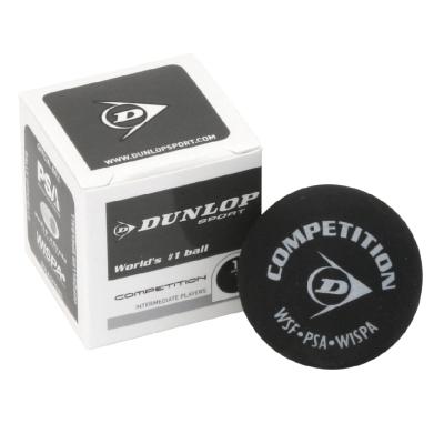 Dunlop Competition 1x Gele Stip 1 Bal Squashballen 0