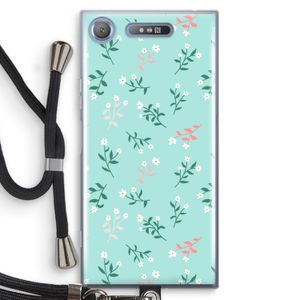 Small white flowers: Sony Xperia XZ1 Transparant Hoesje met koord