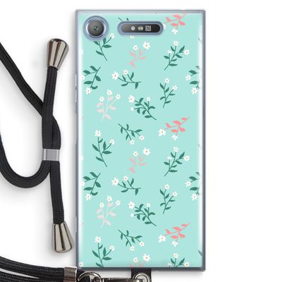 Small white flowers: Sony Xperia XZ1 Transparant Hoesje met koord
