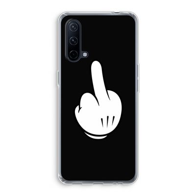 Middle finger black: OnePlus Nord CE 5G Transparant Hoesje