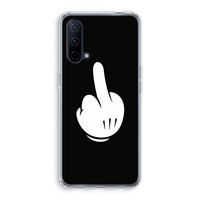 Middle finger black: OnePlus Nord CE 5G Transparant Hoesje