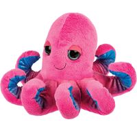 Suki Gifts pluche inktvis/octopus knuffeldier - cute eyes - roze - 22 cm   - - thumbnail