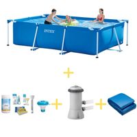 Intex Zwembad - Frame Pool - 300 x 200 x 75 cm - Inclusief WAYS Onderhoudspakket, Filterpomp & Grondzeil - thumbnail