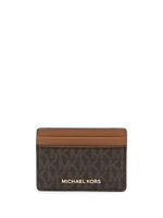 Michael Kors porte-cartes en cuir à plaque logo - Marron