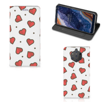 Nokia 9 PureView Hoesje met Magneet Hearts