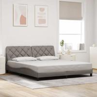 Bedframe zonder matras stof taupe 180x200 cm