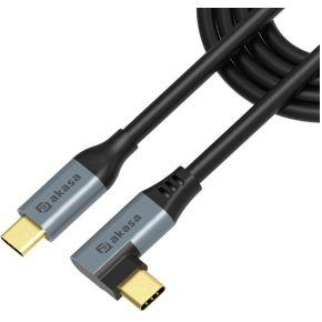Akasa AK-CBUB68-10BK USB-kabel 1 m USB C Zwart