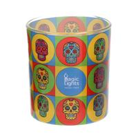 Kaars Magic Lights Schedel (7,5 x 8,4 cm)