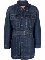 Diesel veste De-Flaminia ceinturée en jean - Bleu