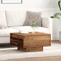 Salontafel Oud hout 55 x 55 x 31 cm Bewerkt hout