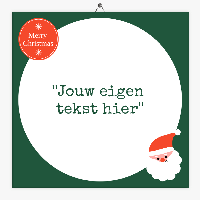Tekst tegeltje kerstman