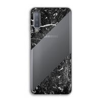 Zwart marmer: Samsung Galaxy A7 (2018) Transparant Hoesje
