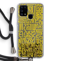 Majorelle Blue Print: Samsung Galaxy M31 Transparant Hoesje met koord