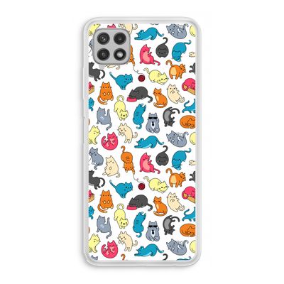 Kleurrijke katten: Samsung Galaxy A22 4G Transparant Hoesje