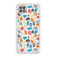 Kleurrijke katten: Samsung Galaxy A22 4G Transparant Hoesje
