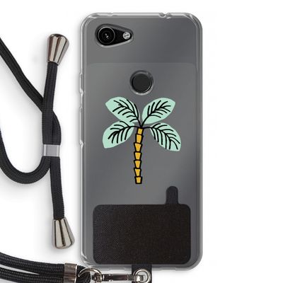 Palmboom: Pixel 3a Transparant Hoesje met koord