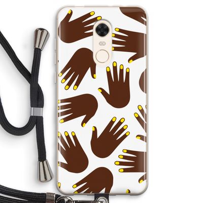 Hands dark: Xiaomi Redmi 5 Transparant Hoesje met koord