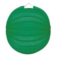Party Lampion van papier - ronde vorm - groen - Dia 22 cm