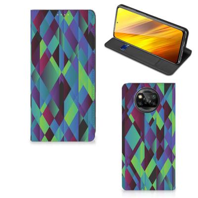 Xiaomi Poco X3 Pro | Poco X3 Stand Case Abstract Green Blue