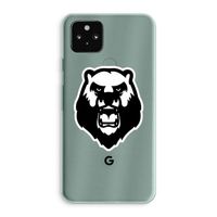 Angry Bear (white): Google Pixel 5a 5G Transparant Hoesje