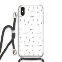 Hipster stripes: iPhone XS Transparant Hoesje met koord
