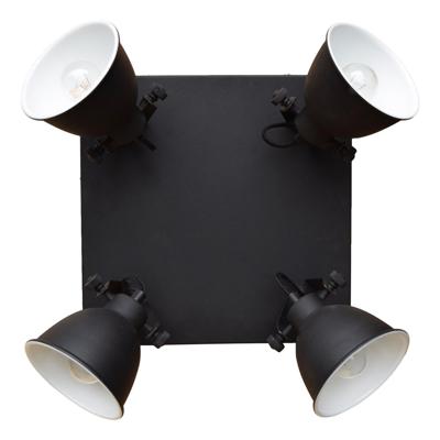 Urban Interiors Stoere plafondspotsIndustrial 4-lichts vintage zwart - AI-WL-07-255-VB